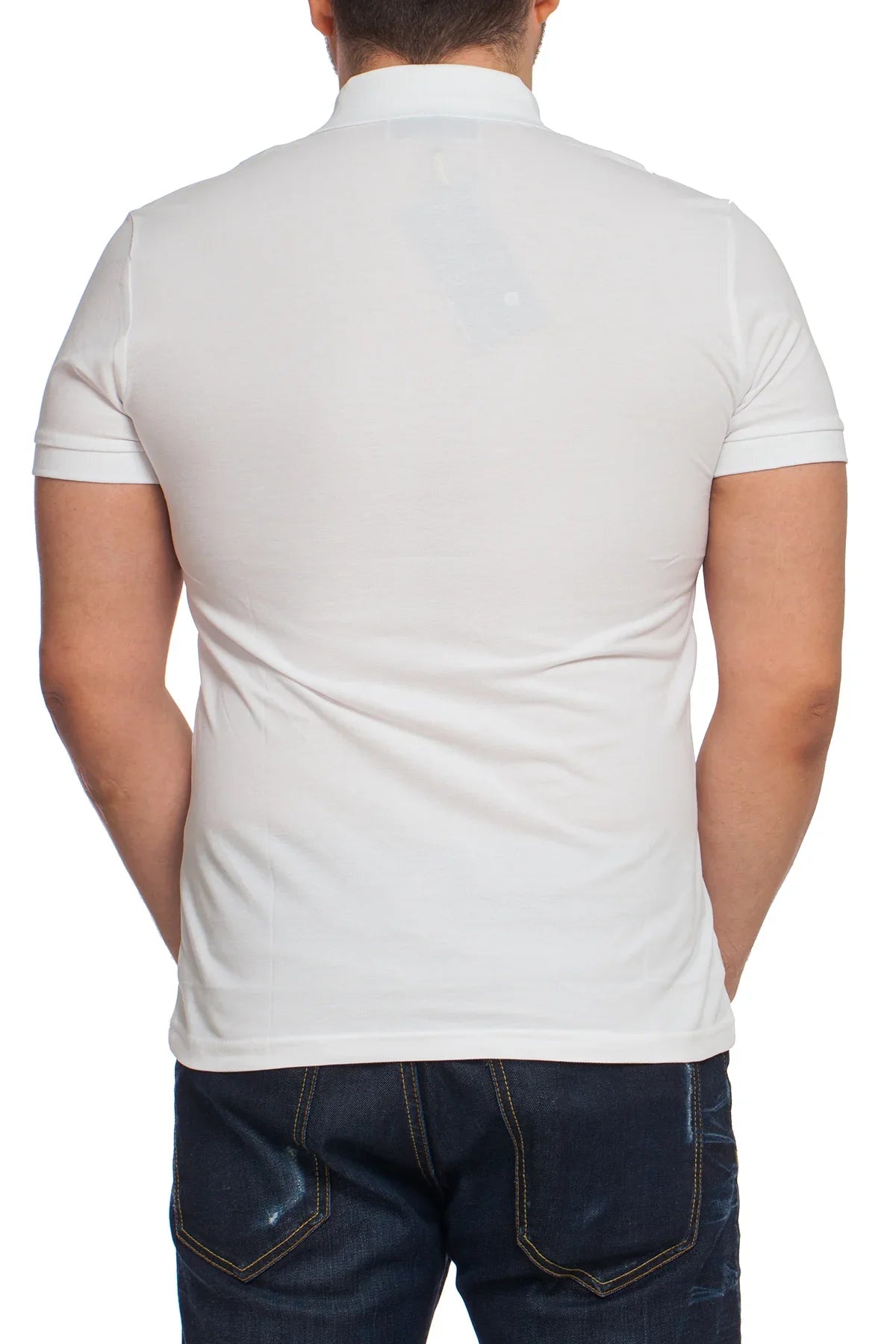 Gucci Men's Polo Shirt In White Slim Fit Size Outlet Collection 2023
