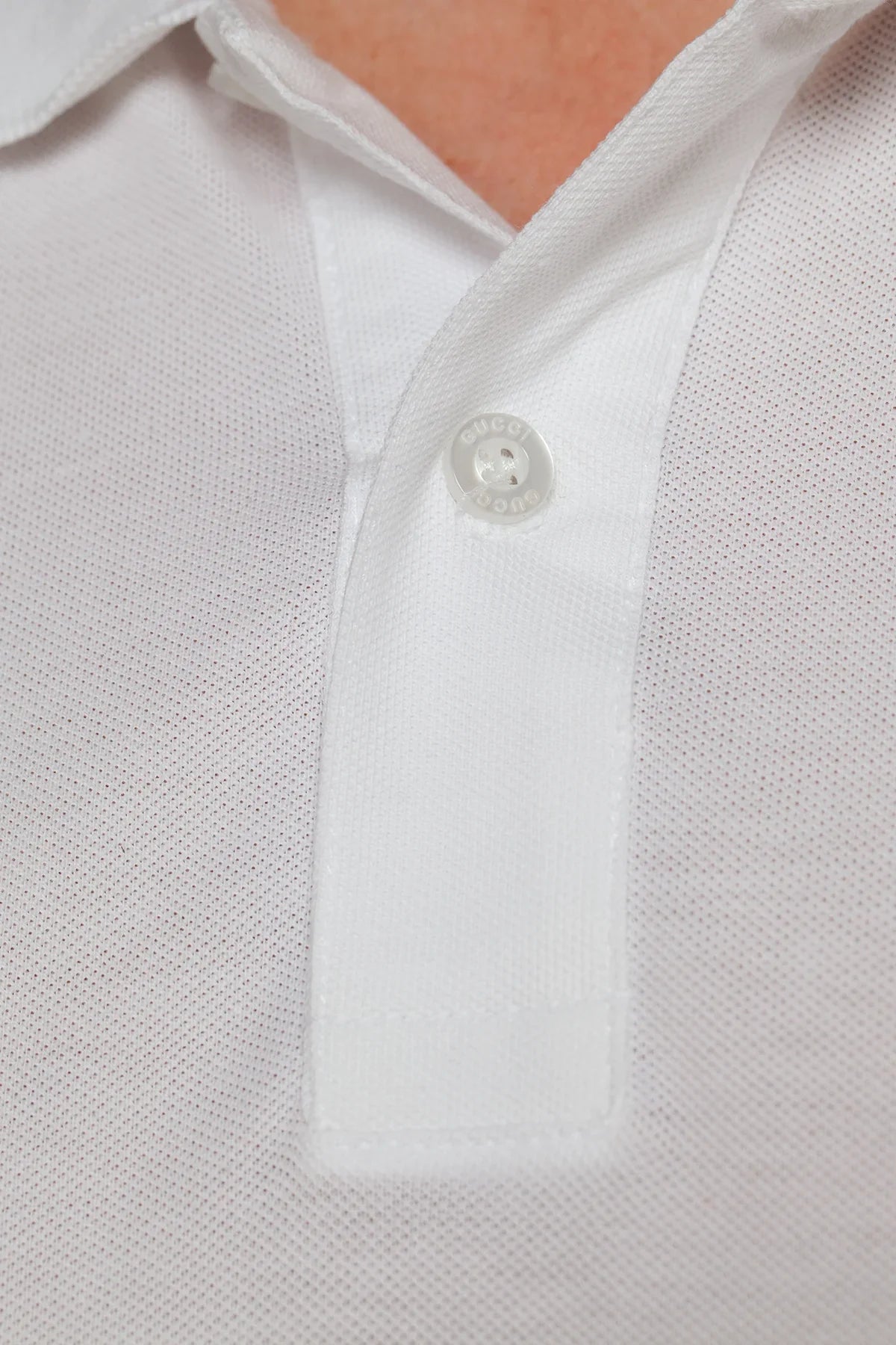 Gucci Men's Polo Shirt In White Slim Fit Size Outlet Collection 2023